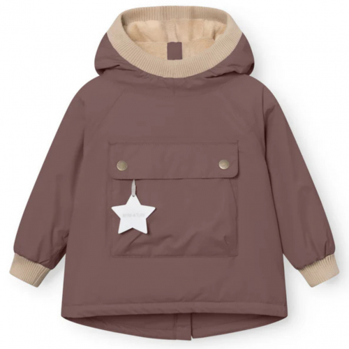 Peppercorn Plum MATBABYWEN Fleece Lined Winter Anorak