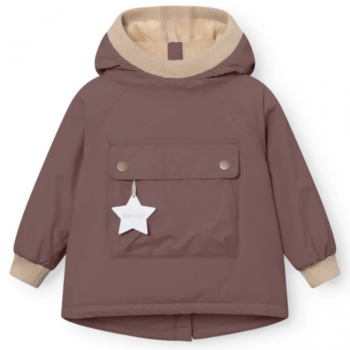 Peppercorn Plum MATBABYWEN Fleece Lined Winter Anorak