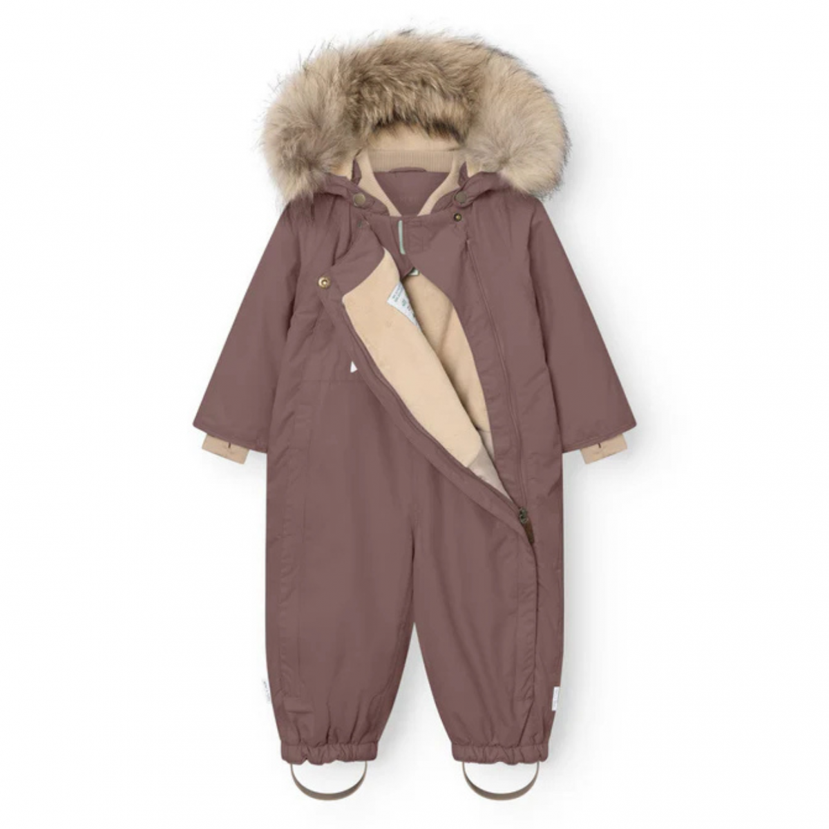 Peppercorn Plum MATWISTI Fleece Lined Snowsuit Fur
