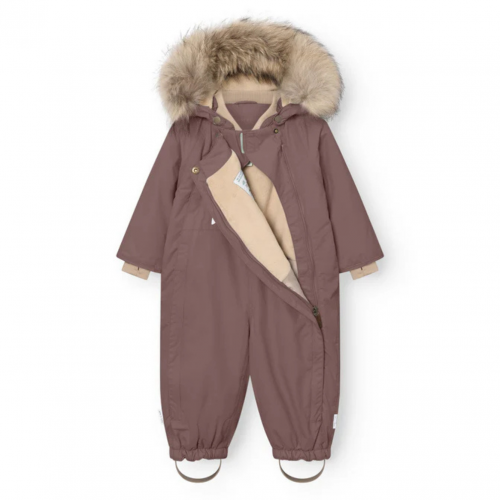 Peppercorn Plum MATWISTI Fleece Lined Snowsuit Fur