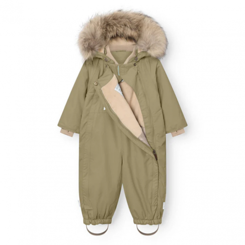 Aloe Green MATWISTI Fleece Lined Snowsuit Fur