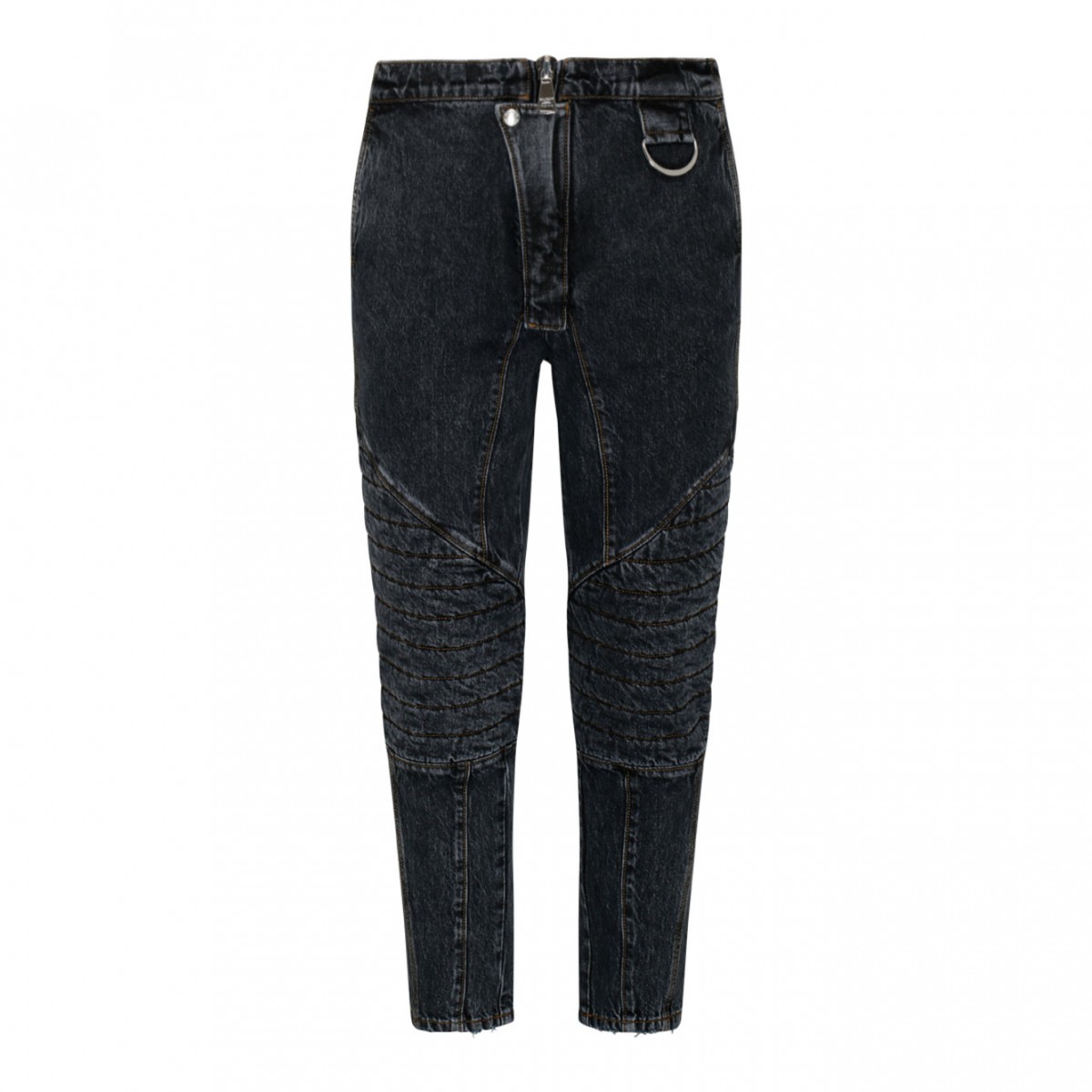 Black Cotton Padded Jeans