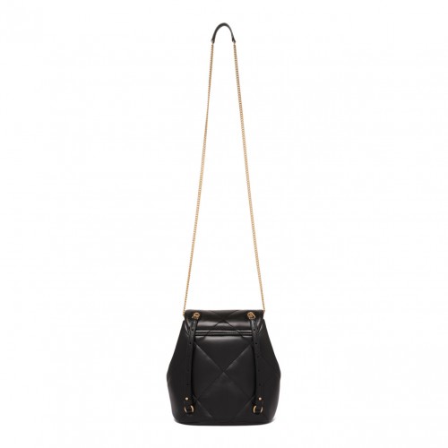 Black Mini Kira Diamond Quilt Backpack 2