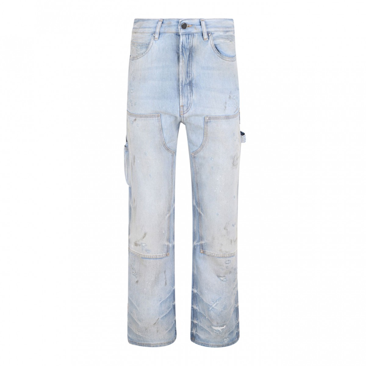 Blue Straight Leg Jeans