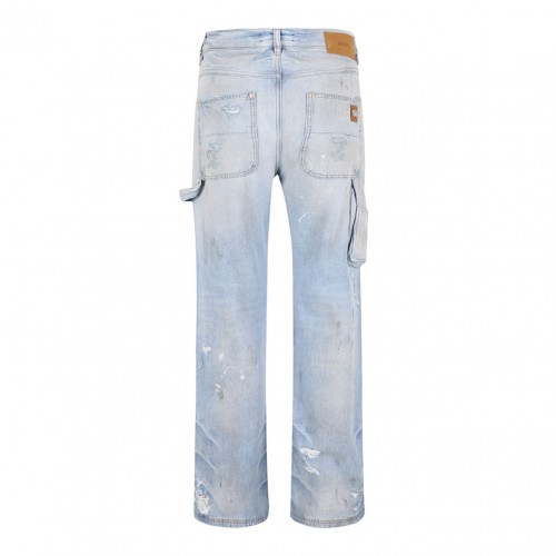 Blue Straight Leg Jeans