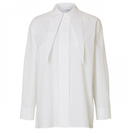 White Collar With Tie Detail Shirt