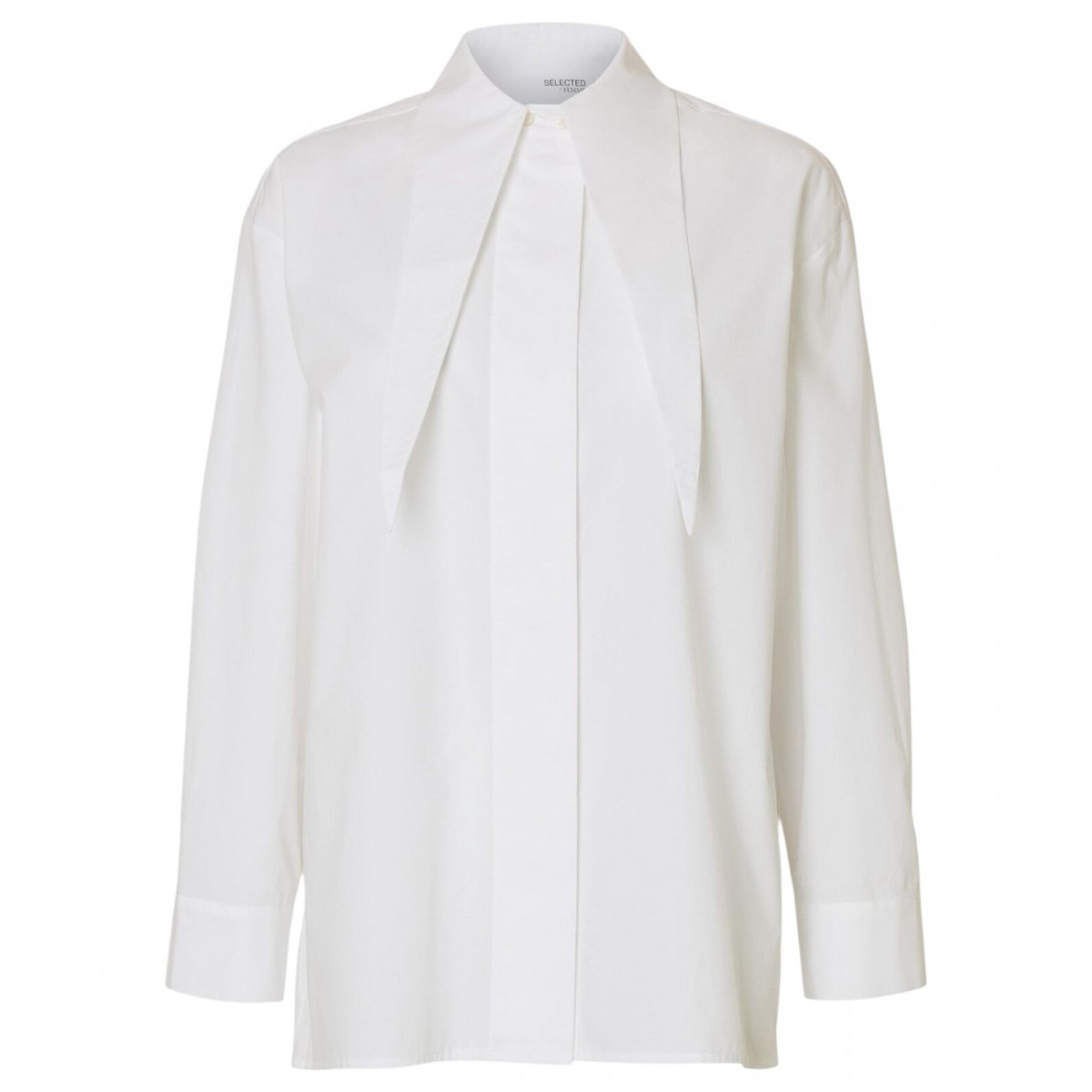 White Collar With Tie Detail Shirt