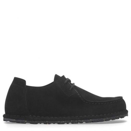 Black Utti Lace Moccasin-Style Shoe