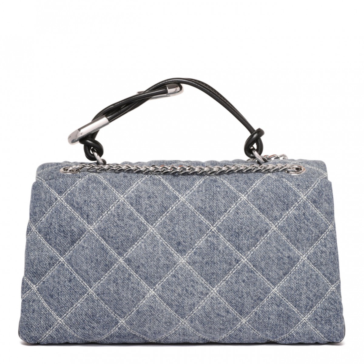 The Quilted Denim Dual Convertible Shoulder Bag