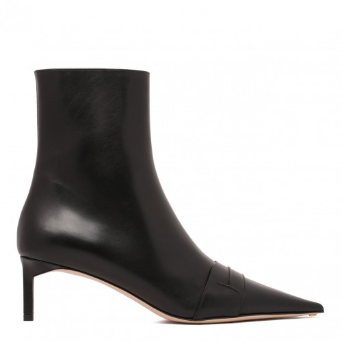 Black Leather Eva Ankle Boots