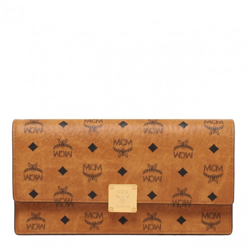 Brown Visetos Crossbody Clutch Bag