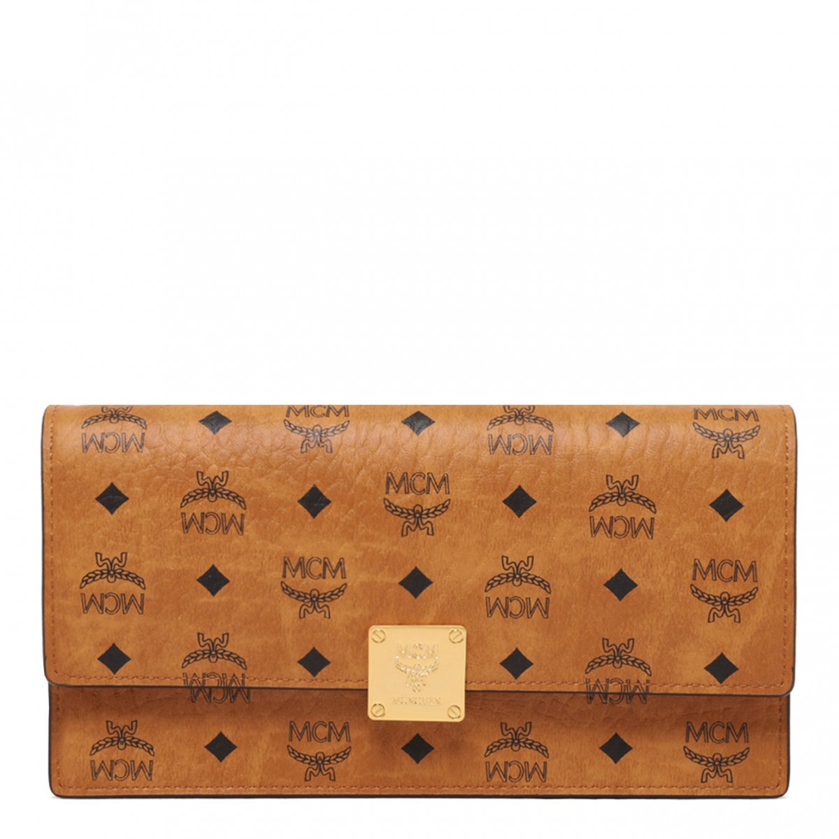 Brown Visetos Crossbody Clutch Bag