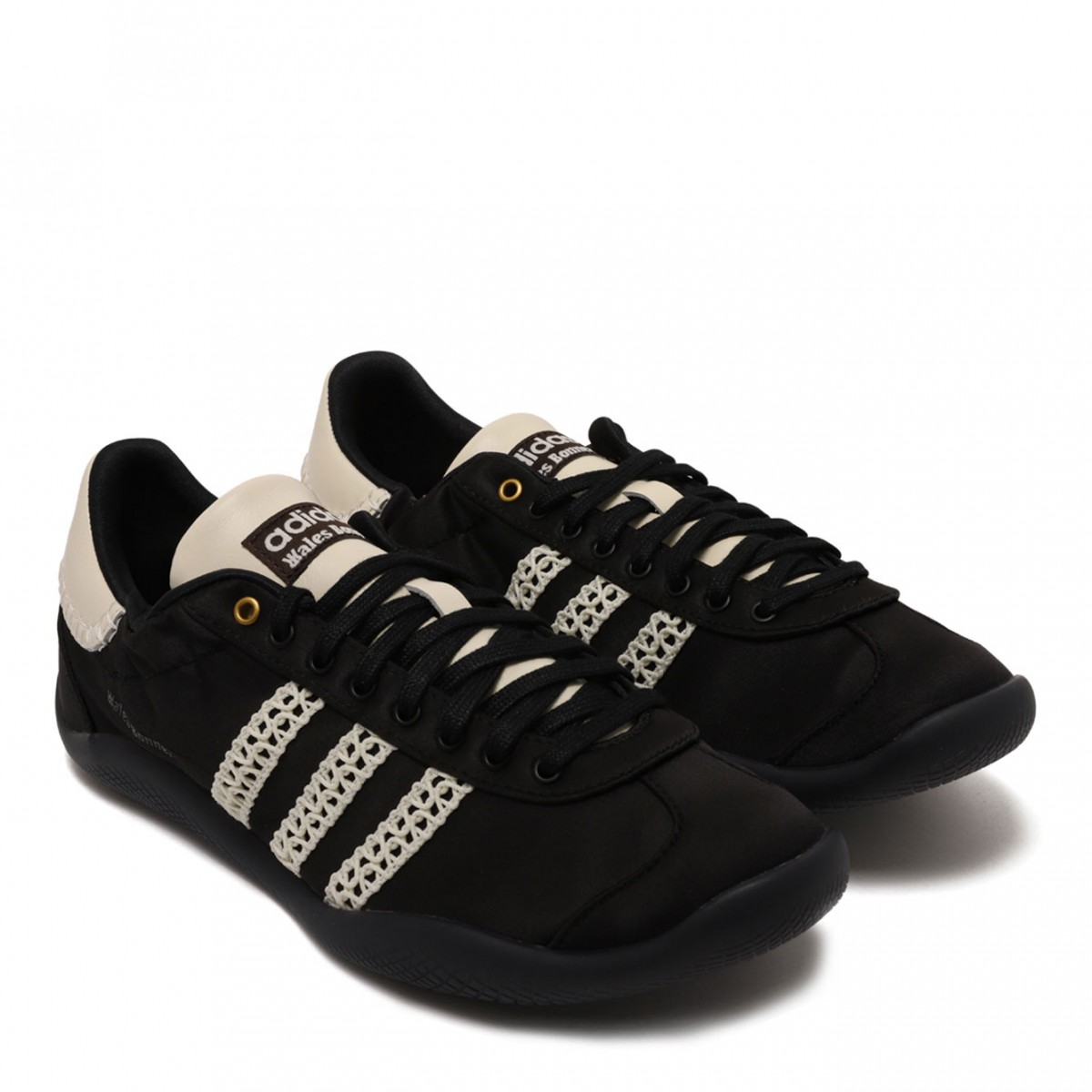 Black Three-Stripe Logo Detail Sneakers