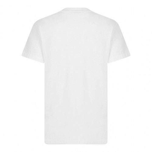 White Cotton Logo Embroidered T-Shirt 2