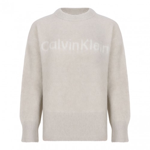 Pelican Beige Logo Sweater