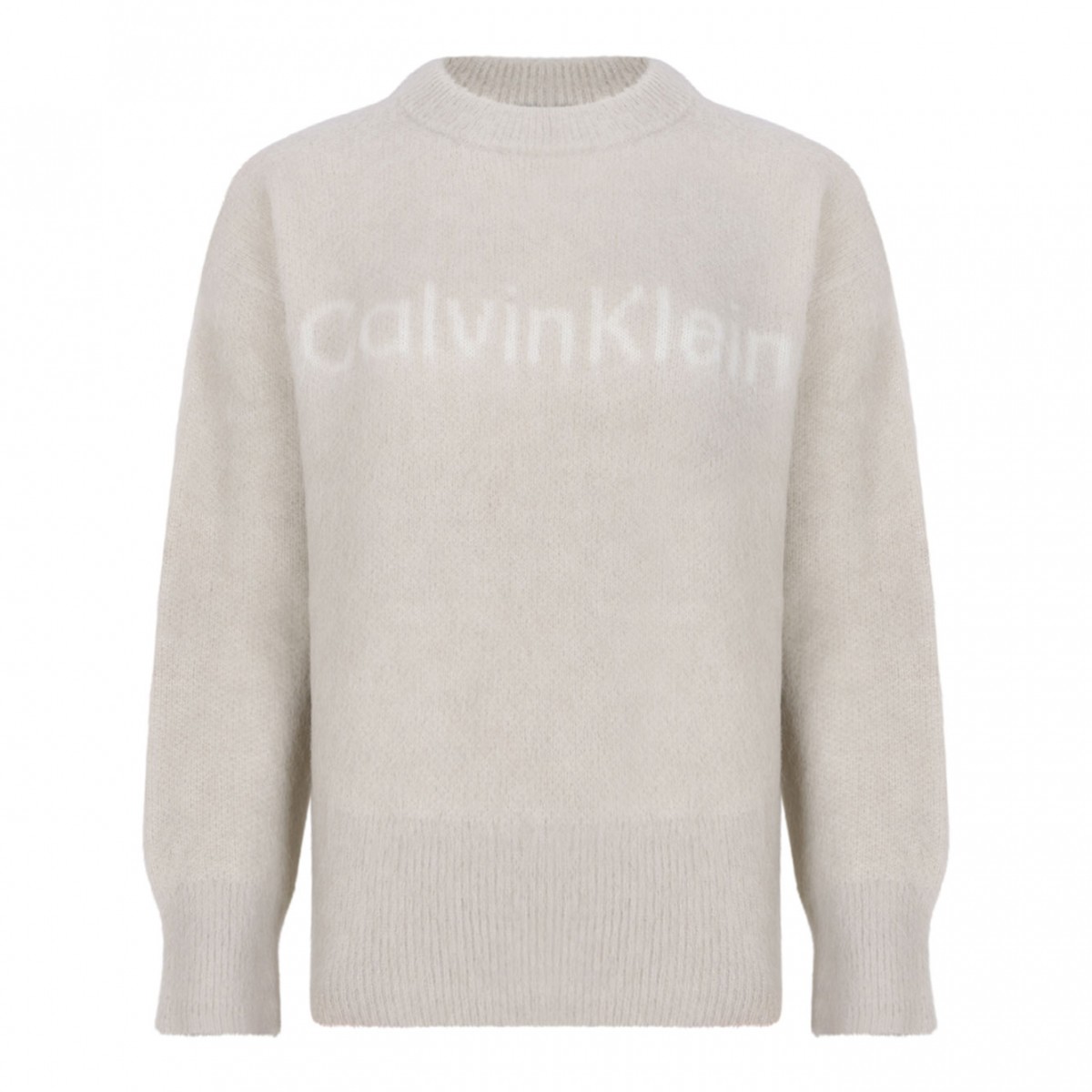 Pelican Beige Logo Sweater