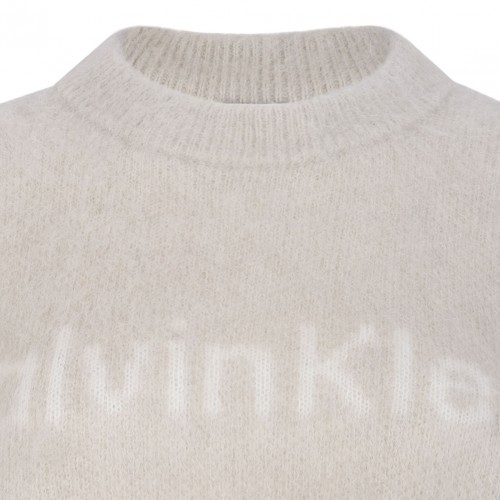 Pelican Beige Logo Sweater