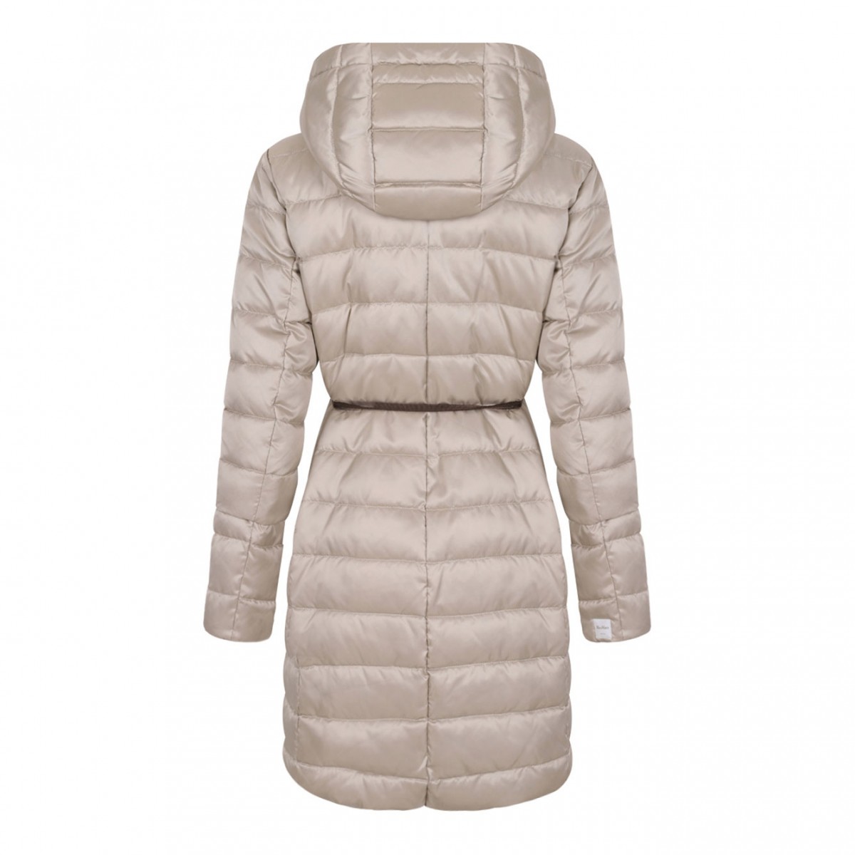 Ivory White Reversible Water-Repellent Satin Duvet Down Jacket