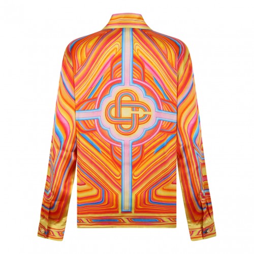 Multicolour Low Rider Long Sleeve Silk Shirt