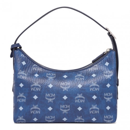 Blue Logo-Print Shoulder Bag