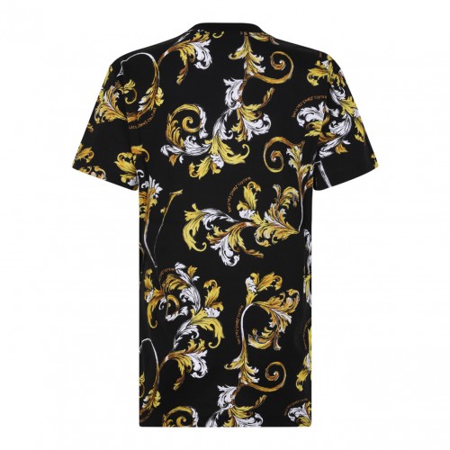 Black Baroque Print T-Shirt