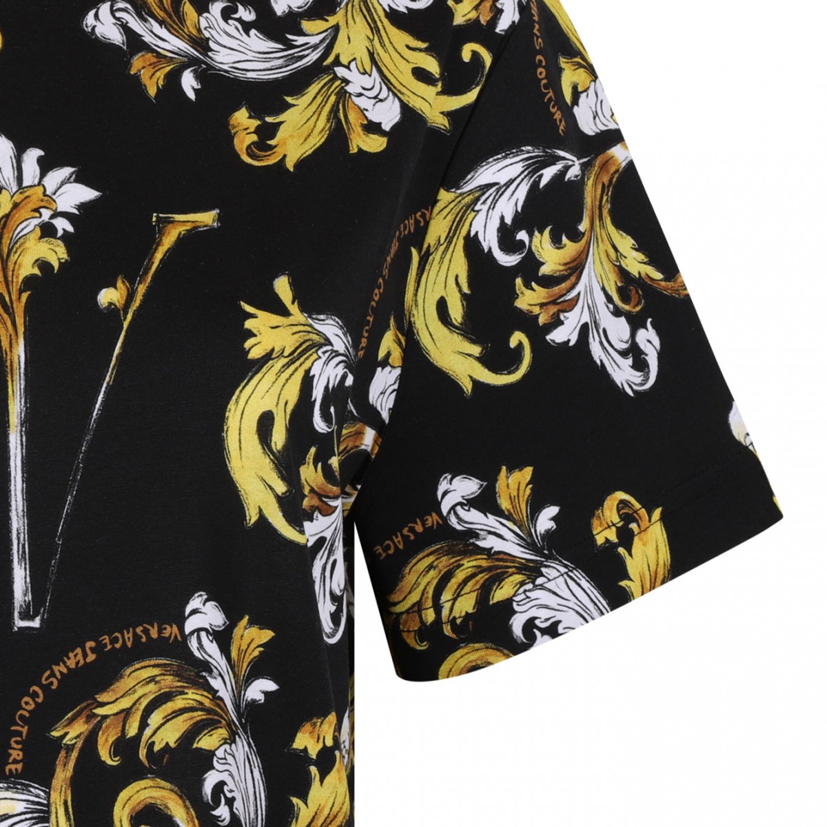 Black Baroque Print T-Shirt