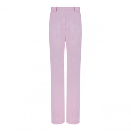 Orchid Pink Washed Cotton Tailored Pants