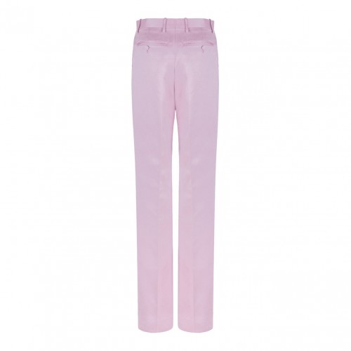 Orchid Pink Washed Cotton Tailored Pants 2