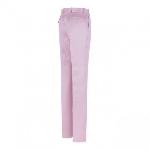 Orchid Pink Washed Cotton Tailored Pants
