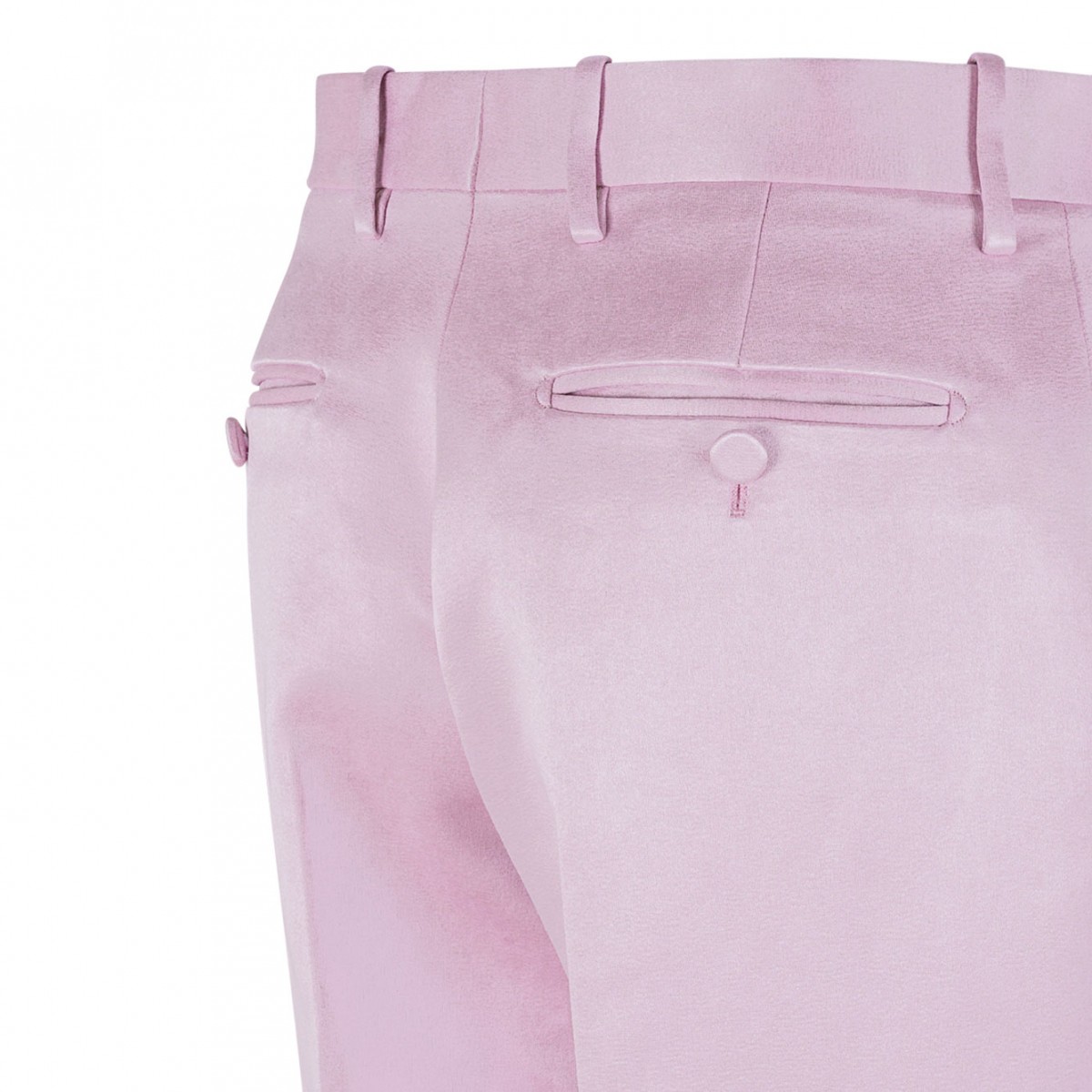 Orchid Pink Washed Cotton Tailored Pants