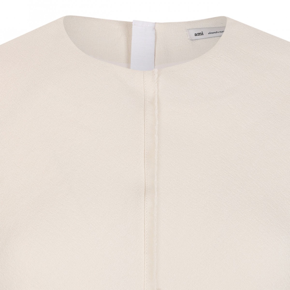 White Sleeveless Raw Edge Details Top