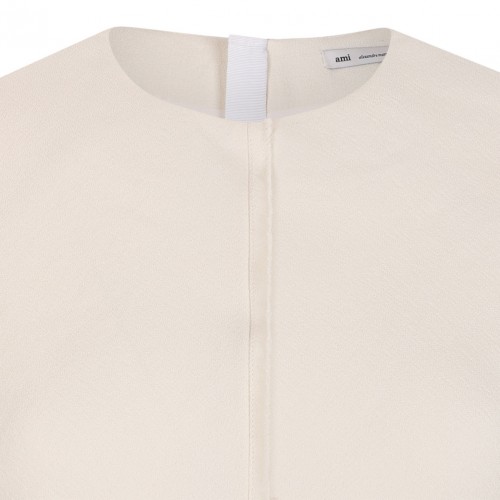 White Sleeveless Raw Edge Details Top