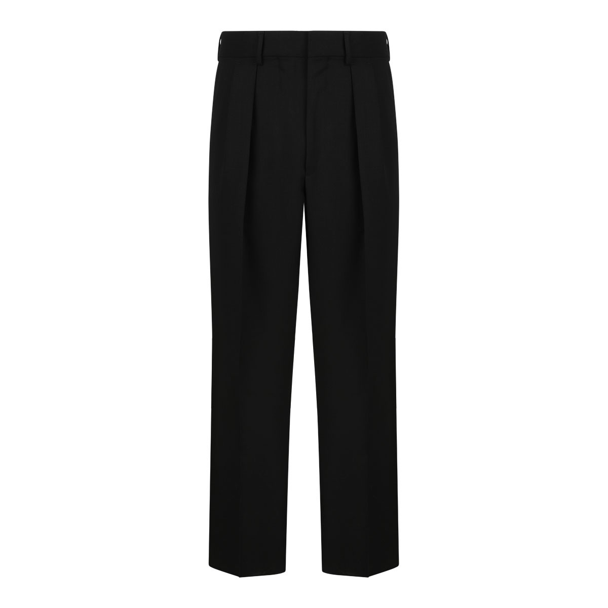 Black Pleated Front Trousers