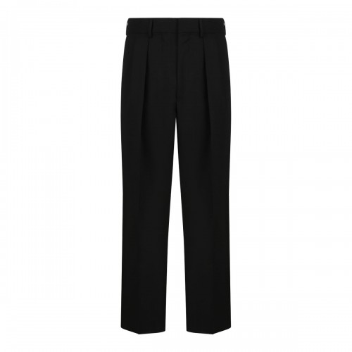 Black Pleated Front Trousers