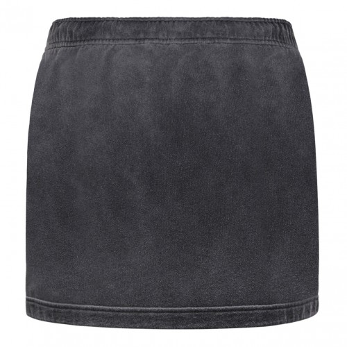 Washed Caviar Cotton Mini Skirt