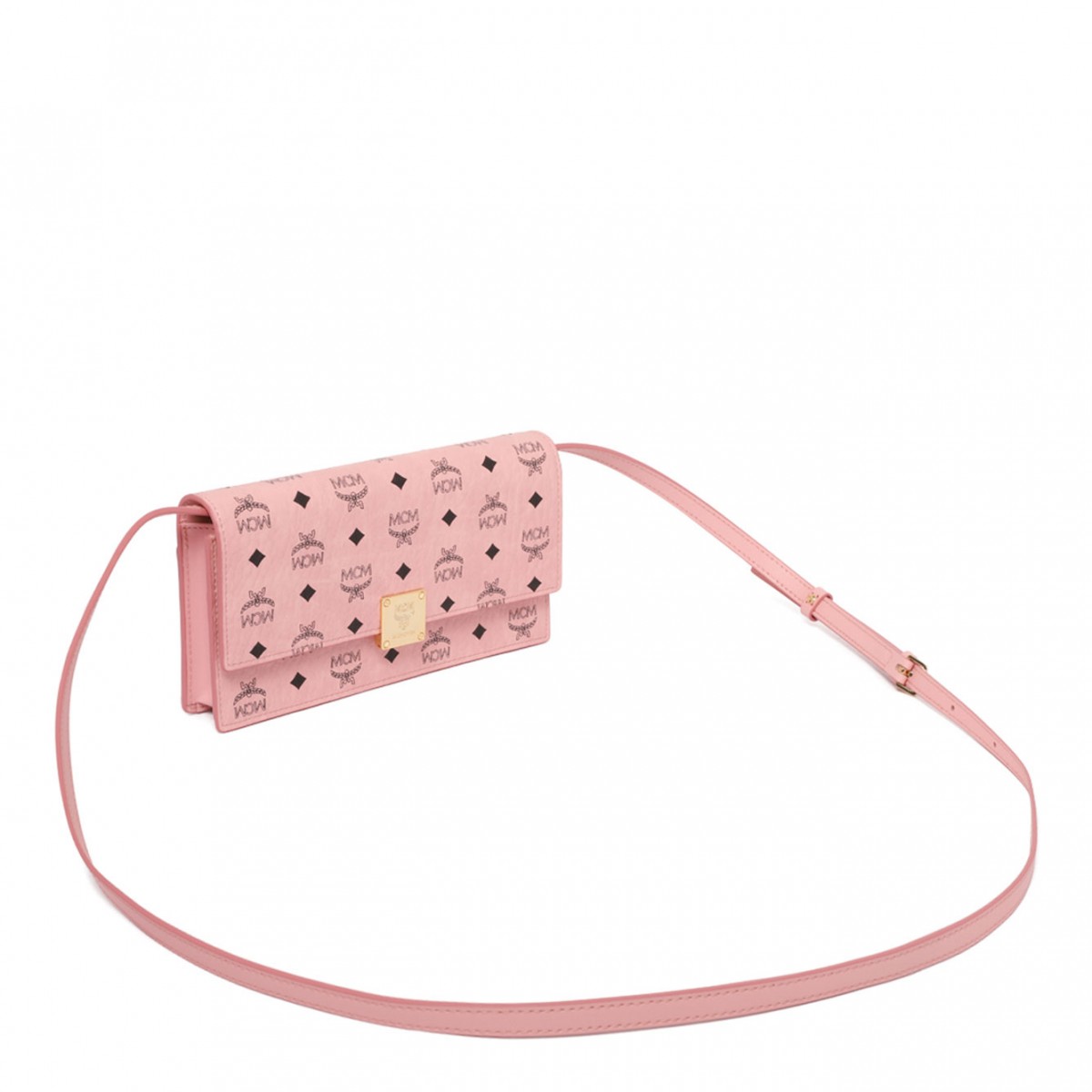 Light Pink Monogram Print Shoulder Bag