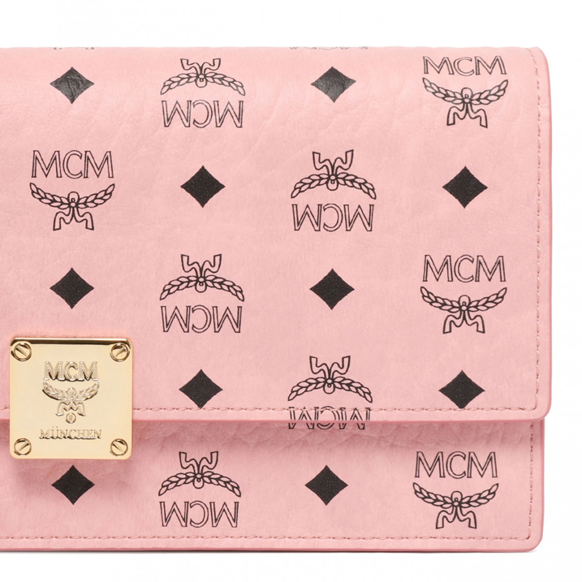 Light Pink Monogram Print Shoulder Bag