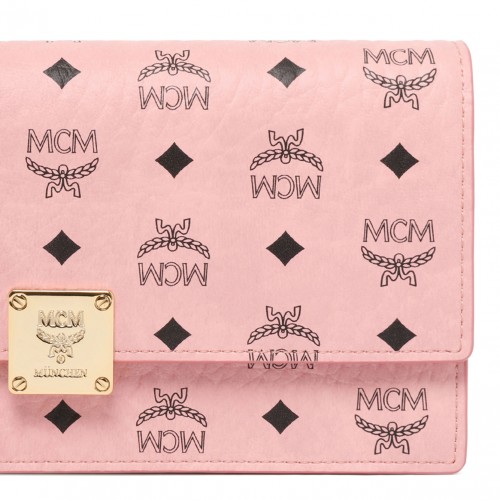 Light Pink Monogram Print Shoulder Bag
