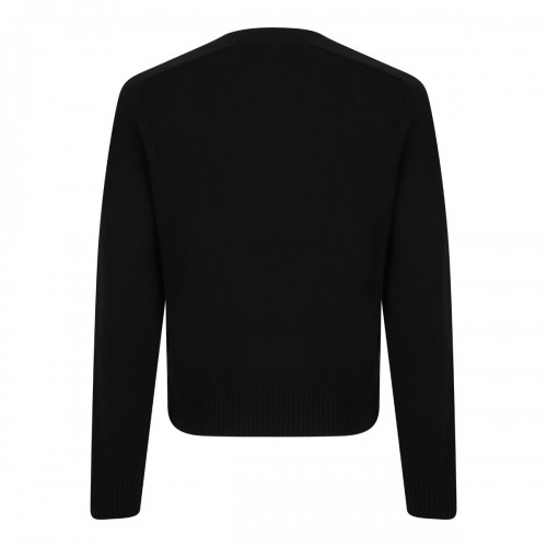 Black Raglan Sleeve Cashmere Sweater 2