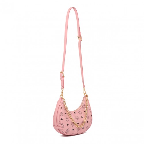 Light Pink Monogram Print Shoulder Bag