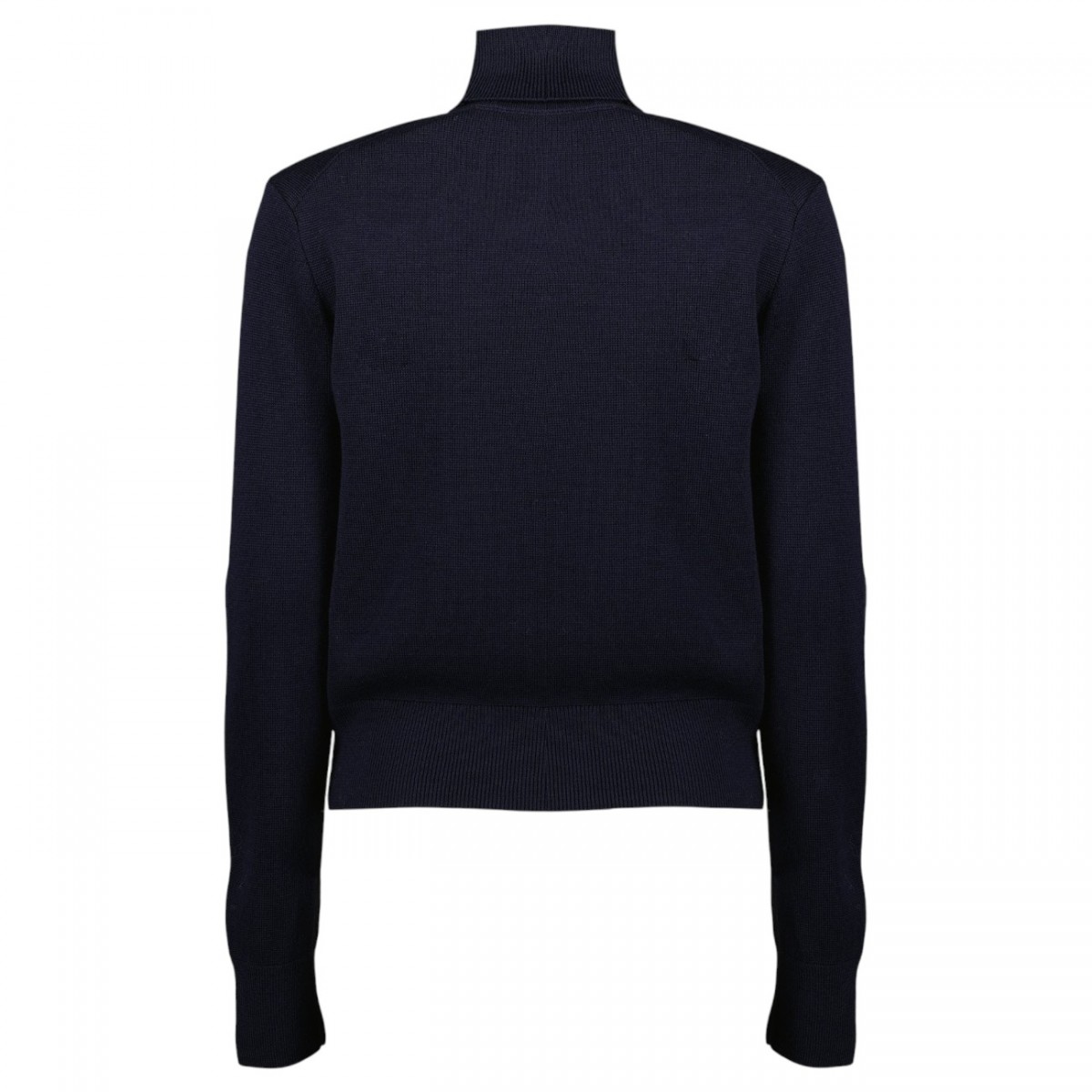 Navy Blue Wool Turtleneck Sweater