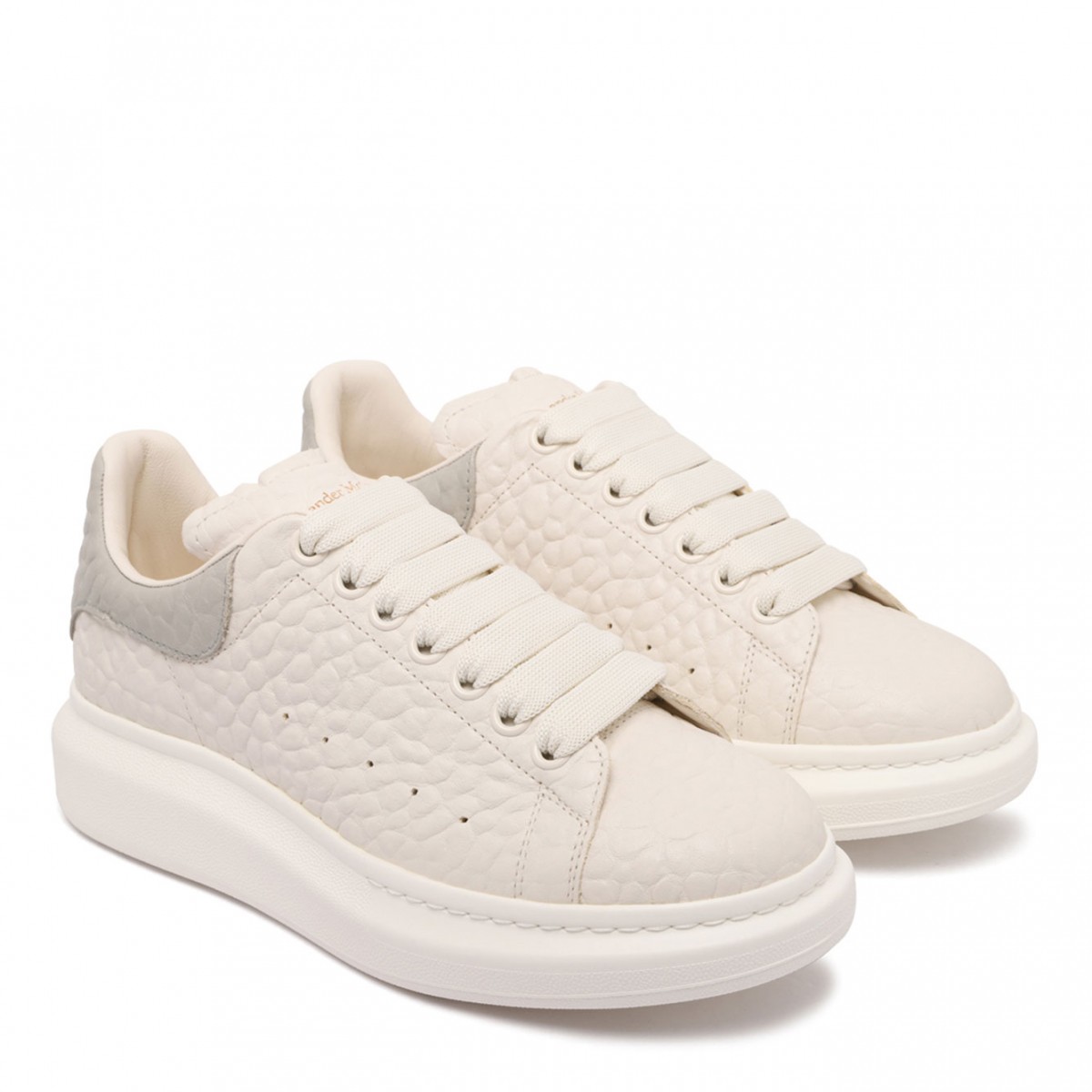 White and Silver Grey Oversized Sneakers