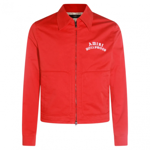 Red Zip-Up Jacket With Logo