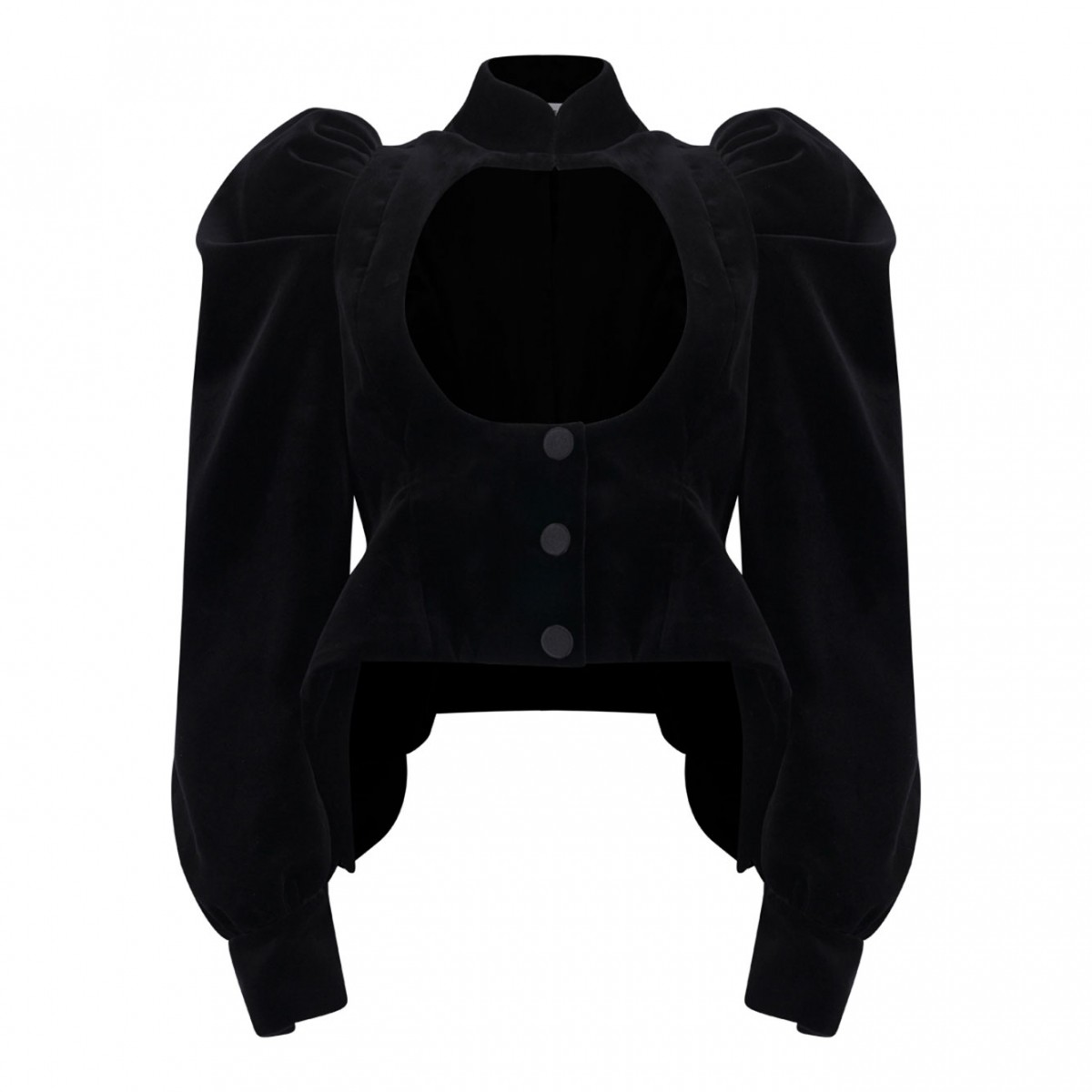Black Velvet Panel Jacket