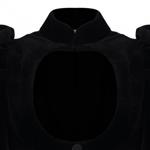 Black Velvet Panel Jacket