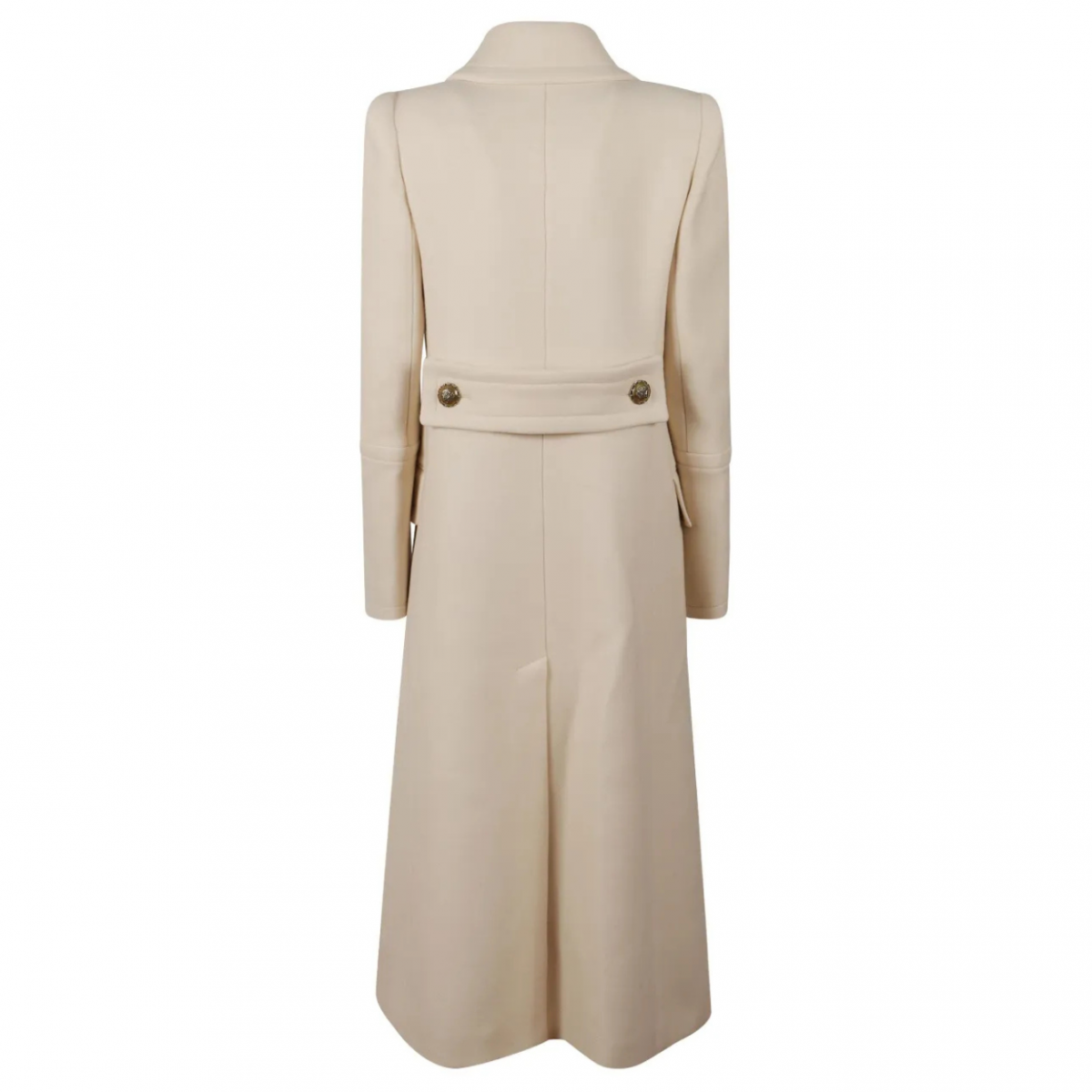 Cream Hypnotic Double-Breasted Coat