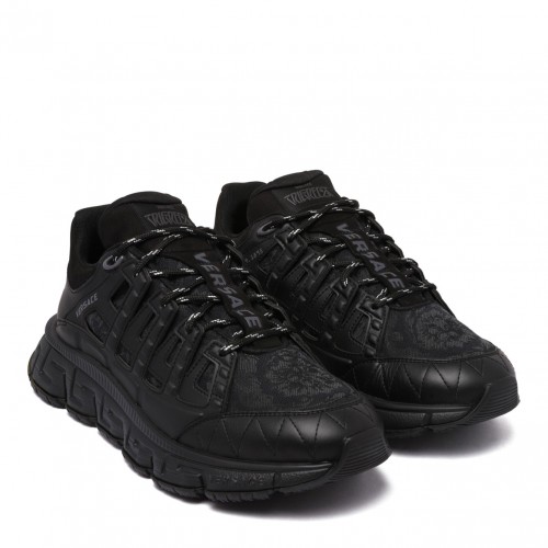 Black Trigreca Barocco Jacquard Sneakers