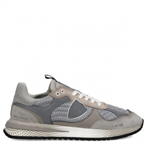 Grey Olympique Sneakers With Mesh Inserts