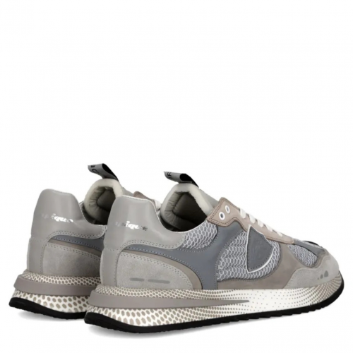 Grey Olympique Sneakers With Mesh Inserts