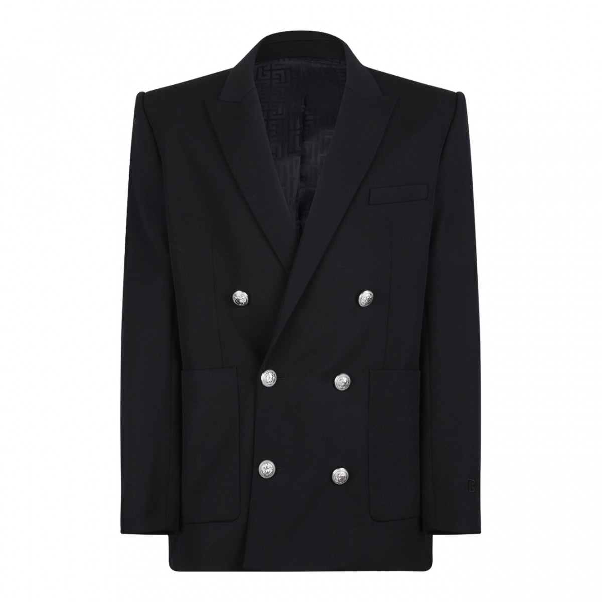 Black Grain De Poudre Blazer